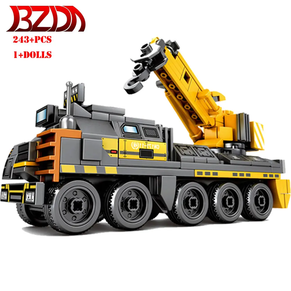

SEMBO Engineering Toys Vehicle Compatible Small Bricks Bulldozer Crane Excavator Trucks for Kids Alloy Engineering Truck Cars
