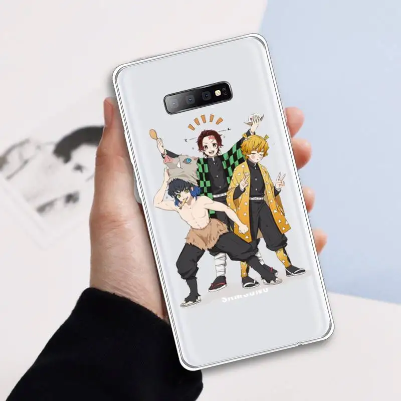 

Kamado Nezuko Kimetsu no Yaiba Phone Case Transparent for samsung A 21s 50 71 S 8 9 20 20fe note 10 20 ultra plus