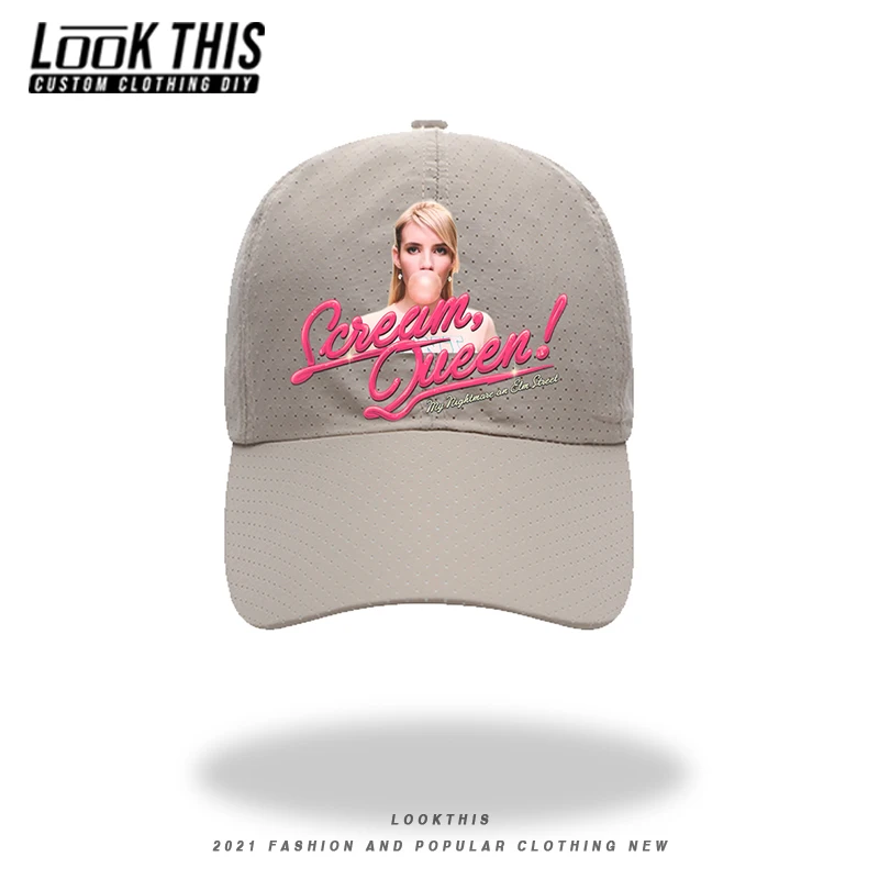 

Scream Queens Baseball Cap for Men Letters Fashion Visors Cap Korean Style Adjustable Anti-UV Unisex Outdoor Sun Protection Caps