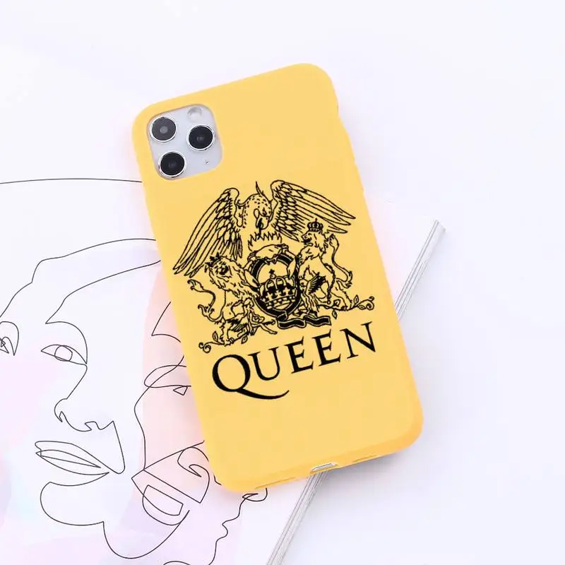 

Freddie Mercury Queen Rock singer high quality Phone Case funda Candy Color for iPhone 6 7 8 11 12 s mini pro X XS XR MAX Plus