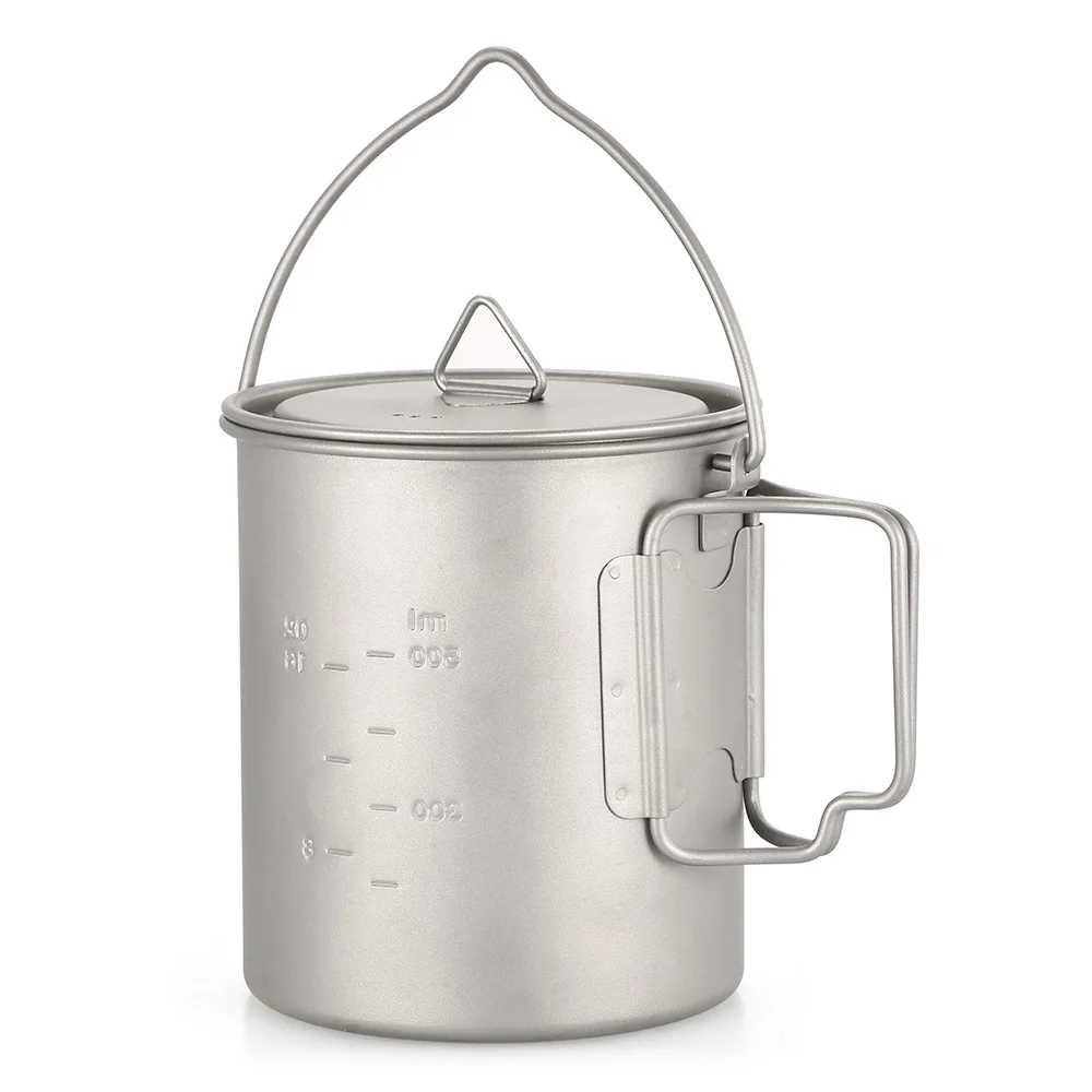 Ультралегкая титановая чашка TOMSHOO портативная уличная посуда 750 мл кружка для