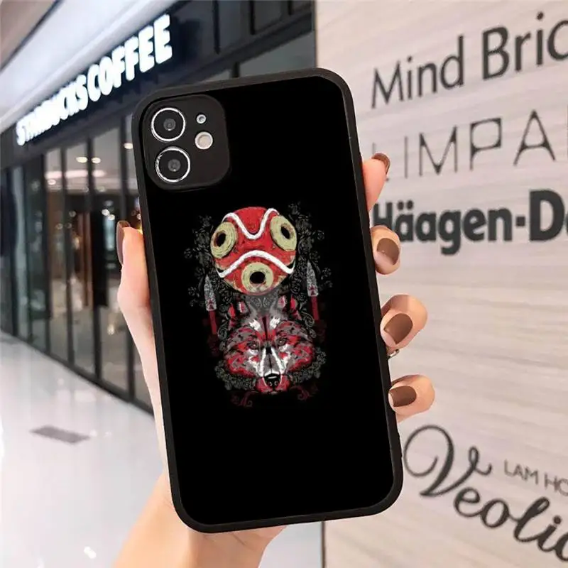 

Princess Mononoke japanese anime Phone Case matte transparent For iphone 7 8 11 12 plus mini x xs xr pro max cover