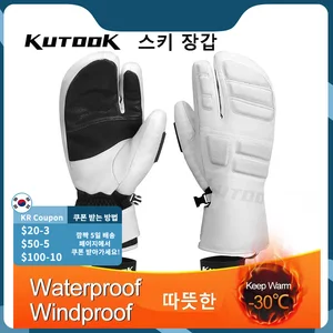 Зимние лыжные перчатки kutake, теплые водонепроницаемые перчатки для катания на лыжах, снегоходе, ветрозащитные, для мужчин и женщин, перчатки для сноуборда