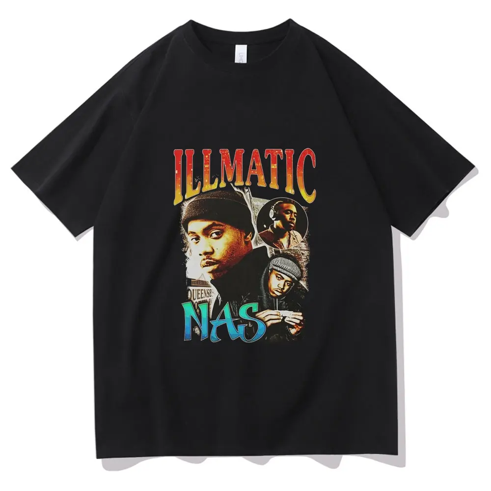 

Nas Illmatic Harajuku Print T-shirt Summer Daily Tops Men Casual Cotton O-neck Tees Short Sleeve Women Unique Trend Streetwears