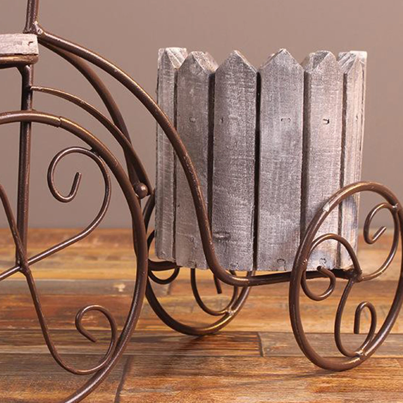 

Desktop Planter Iron Bicycle Flowerpot Holder Living Room Garden Decoration Desktop Planter Shelf Garden Pot Housewarming Gifts