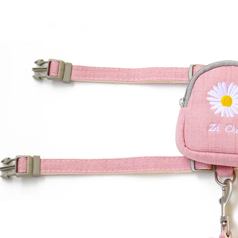 Шлейка поводок для домашних животных комплект из полиэстера Воздухопроницаемая