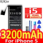 Мощный аккумулятор KiKiss 2100 мАч-4900 мАч для IPhone 6S 6 7 8 Plus 5S 5 SE 6plus 7plus 8plus, сменный аккумулятор