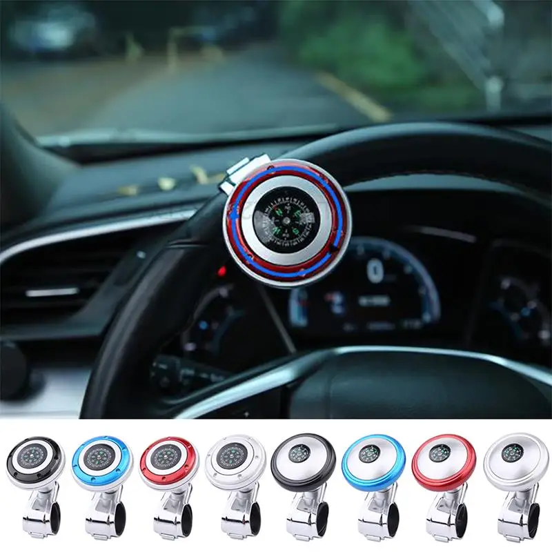 

Steering Wheel Spinner Knob with Compass 360-degree Handle Ball Booster for Car