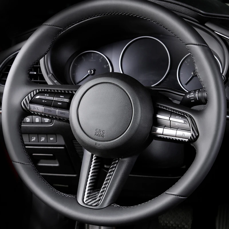 

For Mazda 3 / 20-21 Steering wheel panel decorative frame car interior decoration