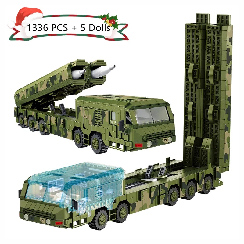 

Long Sword 100 Cruise Missile Car Building Block Model SWAT Soldier Weapon Nuclear Missile Children's Toy Gift Technology Brick