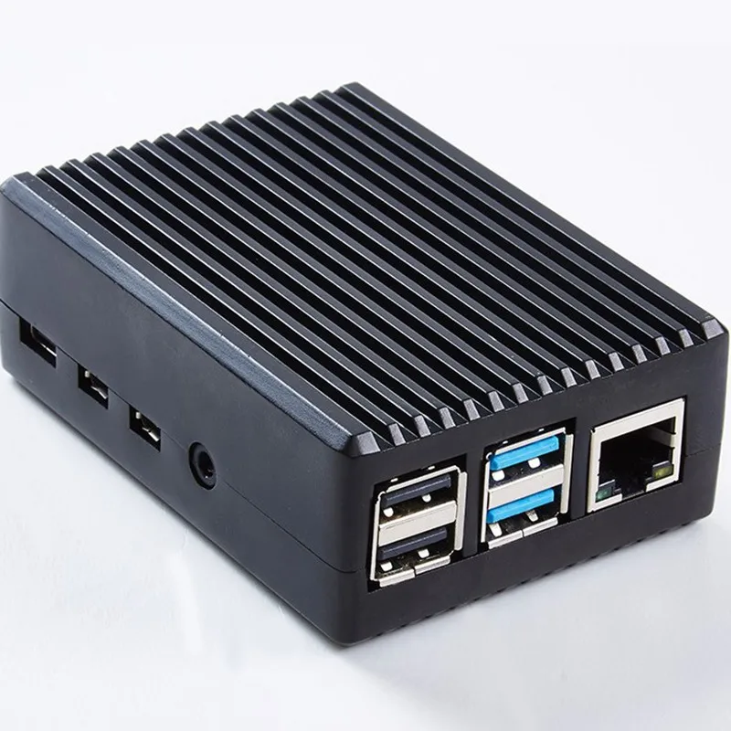 Для Raspberry Pi 4 Модель B черный темно-серый чехол из алюминиевого сплава корпус