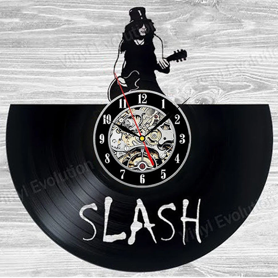 Настенные часы Guns N Rose с виниловой пластиной современный дизайн музыкальная тема