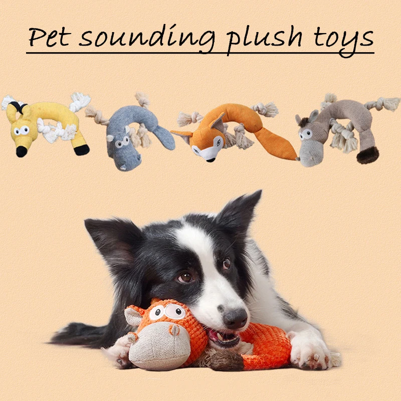 

Plush Dog Toys Squeaking Dog Chew Tractions Bite Resistant Toys Suitable for Small, Medium and Large Dogs ALI88