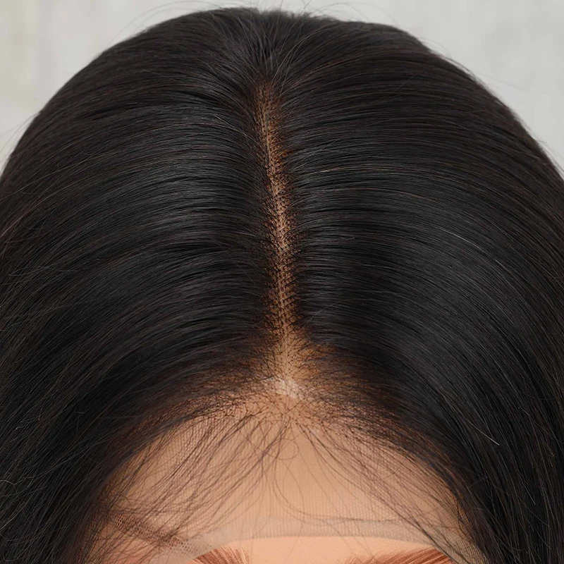 Yeahwigs 13*6 прямой поддельный парик из кожи головы 150% шелк прямые парики для черных