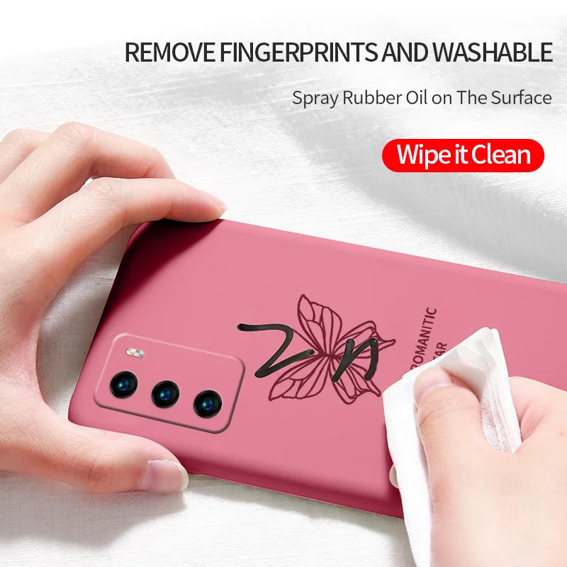 

Thin Butterfly Pattern Phone Case For Huawei P40 P40lite P40pro P30 P20 Mate 40 40Pro 40ProPlus 30 20 20Pro 20X Silicone Cover