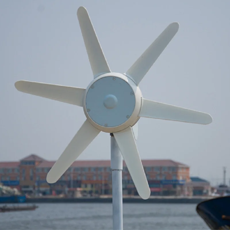 R & X 50W маленькая ветряная мельница со встроенным контроллером 6 лезвий 12 В/24 В