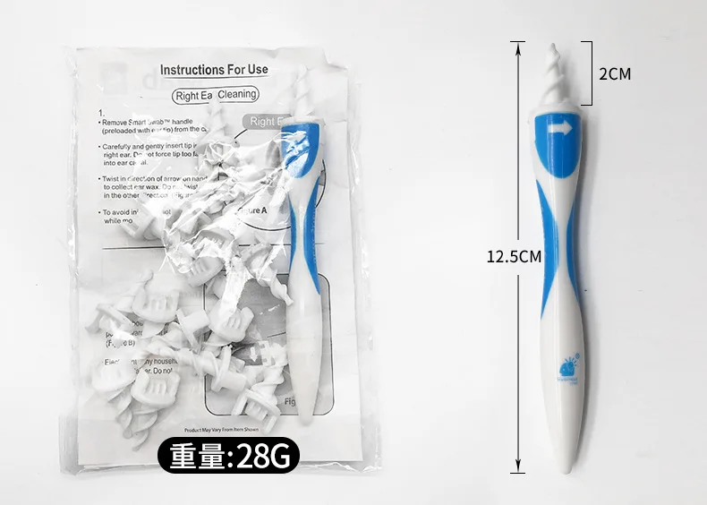 Спиральные ушные экстракторы роторные детские силиконовые восковые для