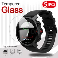 5pcs 9h premium tempered glass for polar grit x smart watch scratch resistant screen protector film accessories for polar watch
