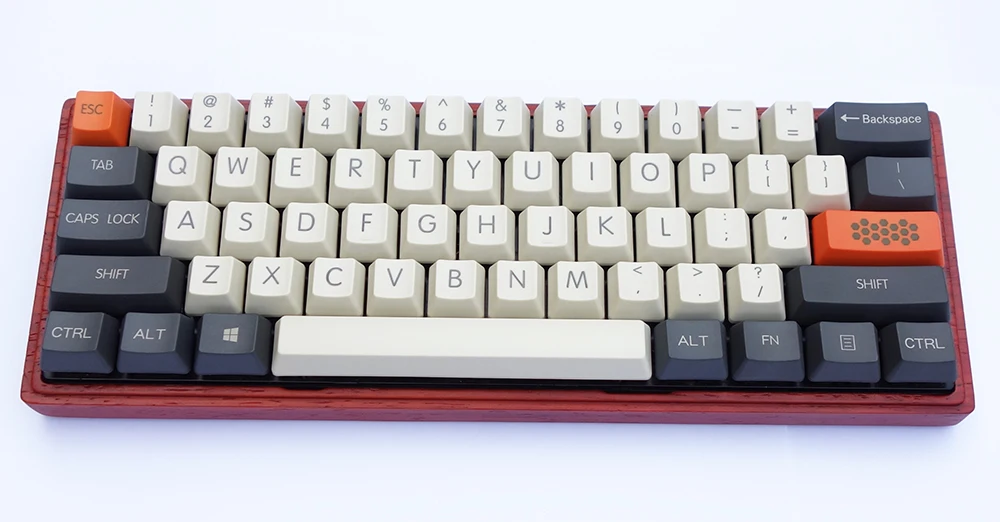 61-key NPKC Винтажный стиль Duke Orange OEM толстые PBT брелки ANSI ISO темно-серый бежевый оранжевый для Cherry MX переключатели механическая клавиатура - Цвет: 61-key