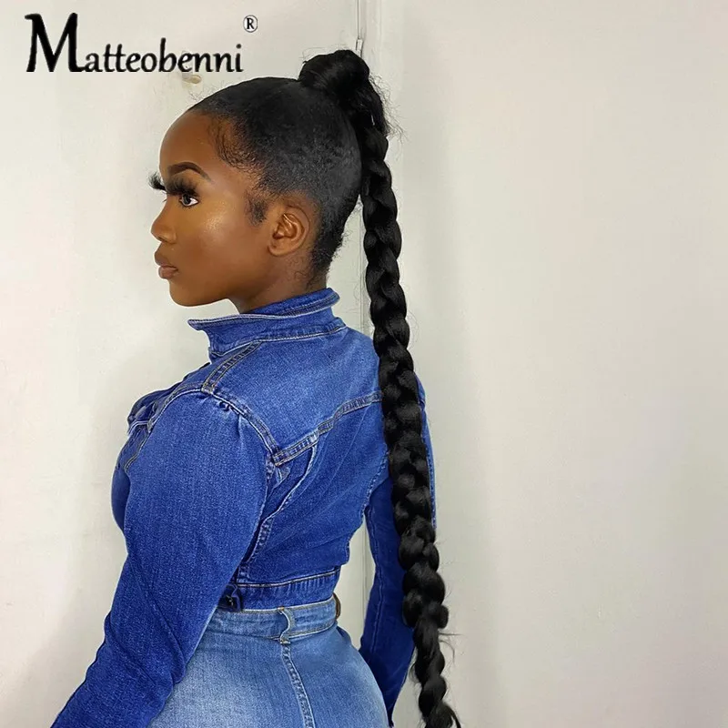 Модные короткие джинсовые куртки для девочек новинка 2021 однобортная Женская