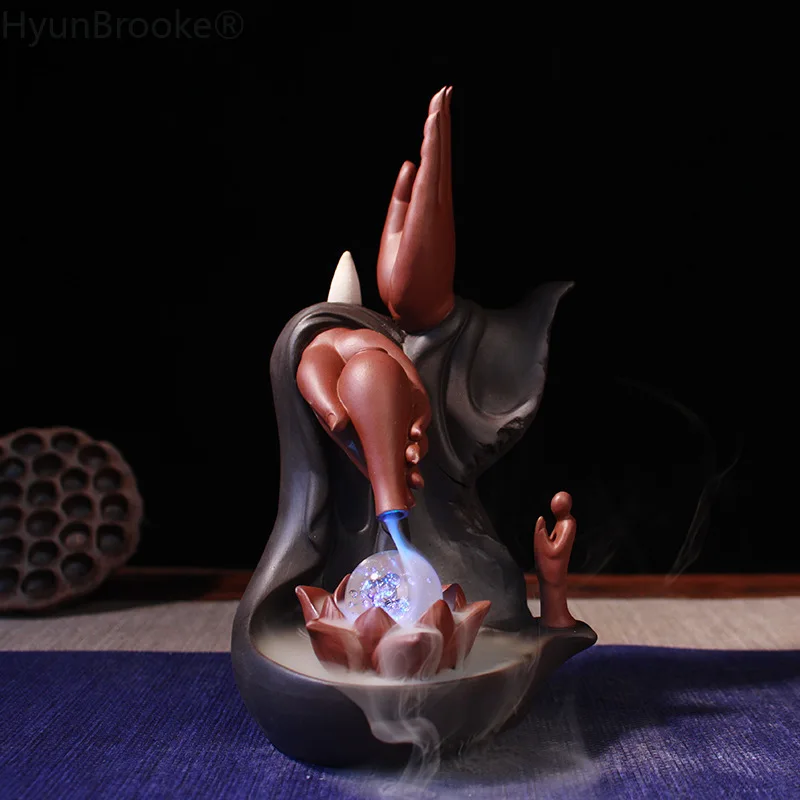 10 шт. конусов + светодиодный хрустальный шар дзен благовония искусственная