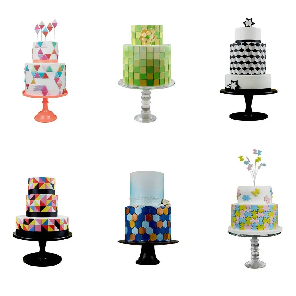 3 шт квадратные геометрические Формочки помадка для печенья формы торта формочки