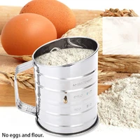 kitchen baking tool corn stainless steel leakage powder squeeze 4 line handheld 3 cup sifter powdered sugar flour safe home use