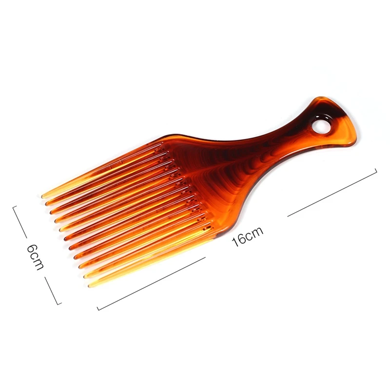 

2 Pcs Hair Comb Hair Fork Comb Insert Hairdressing Curly Hair Brush, Amber Color & Black Red