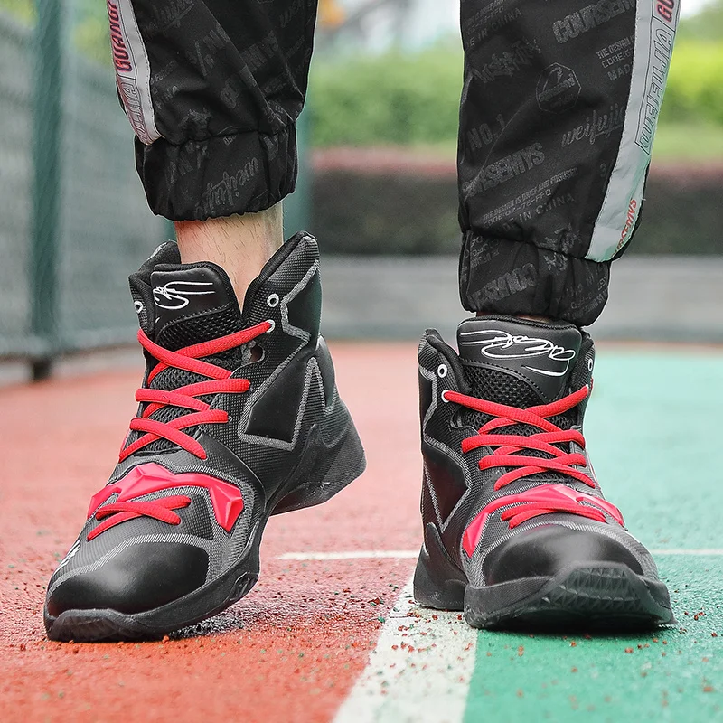 2019 New Trend Men High Quality Basketball Shoes Sneakers Black White Boots Trainers Zapatos De Baloncesto Plus Size 36-45 Shoe | Обувь