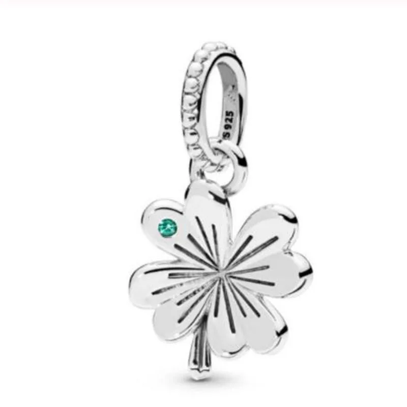 

100% 925 Sterling Silver Charm Silver Fashion Clover Pendant Fit Pandora Women Bracelet & Necklace Diy Jewelry