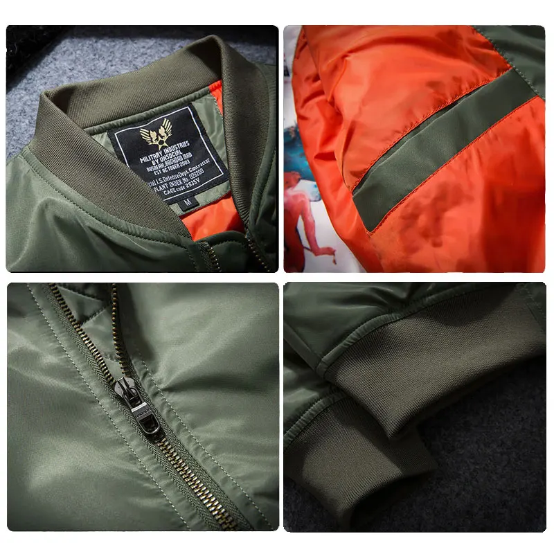 

BJYL 2021 Spring Bomber Jacket Women Outwear USA Military Flight Pilot Jackets Female Coat College Outerwear Military Coats