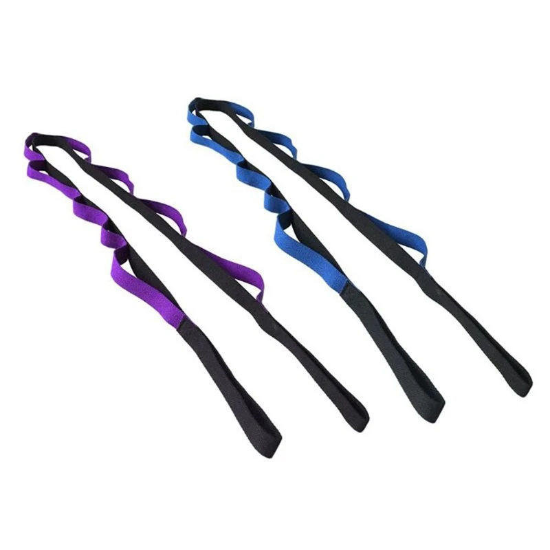 

2m / 6.6ft Yoga Stretch Strap Waist Resistance Belt Yoga Anti-Gravity Rope With Grip Loops Fitness Exercise Gym Rope