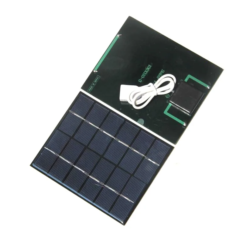 

2W/6V Portable DIY Solar Panel Battery USB Charger for Outdoor Camping Hiking Phone Charge 110 x 136mm
