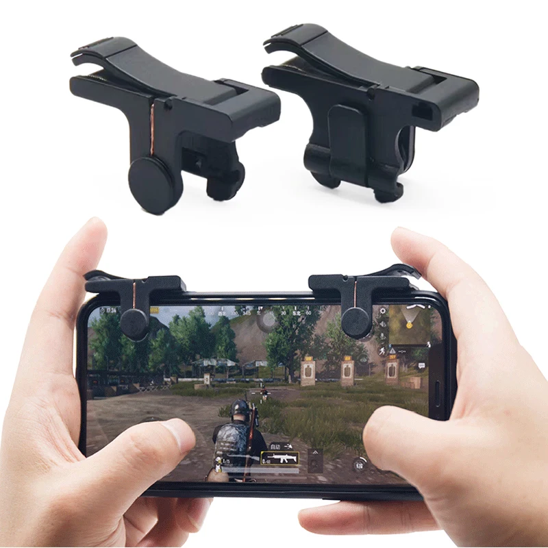 

PUBG Mobile Phone Shooter Controller Gaming Trigger Game Fire Button 1 Pair Of Game Triggers (left + Right)for IOS Android
