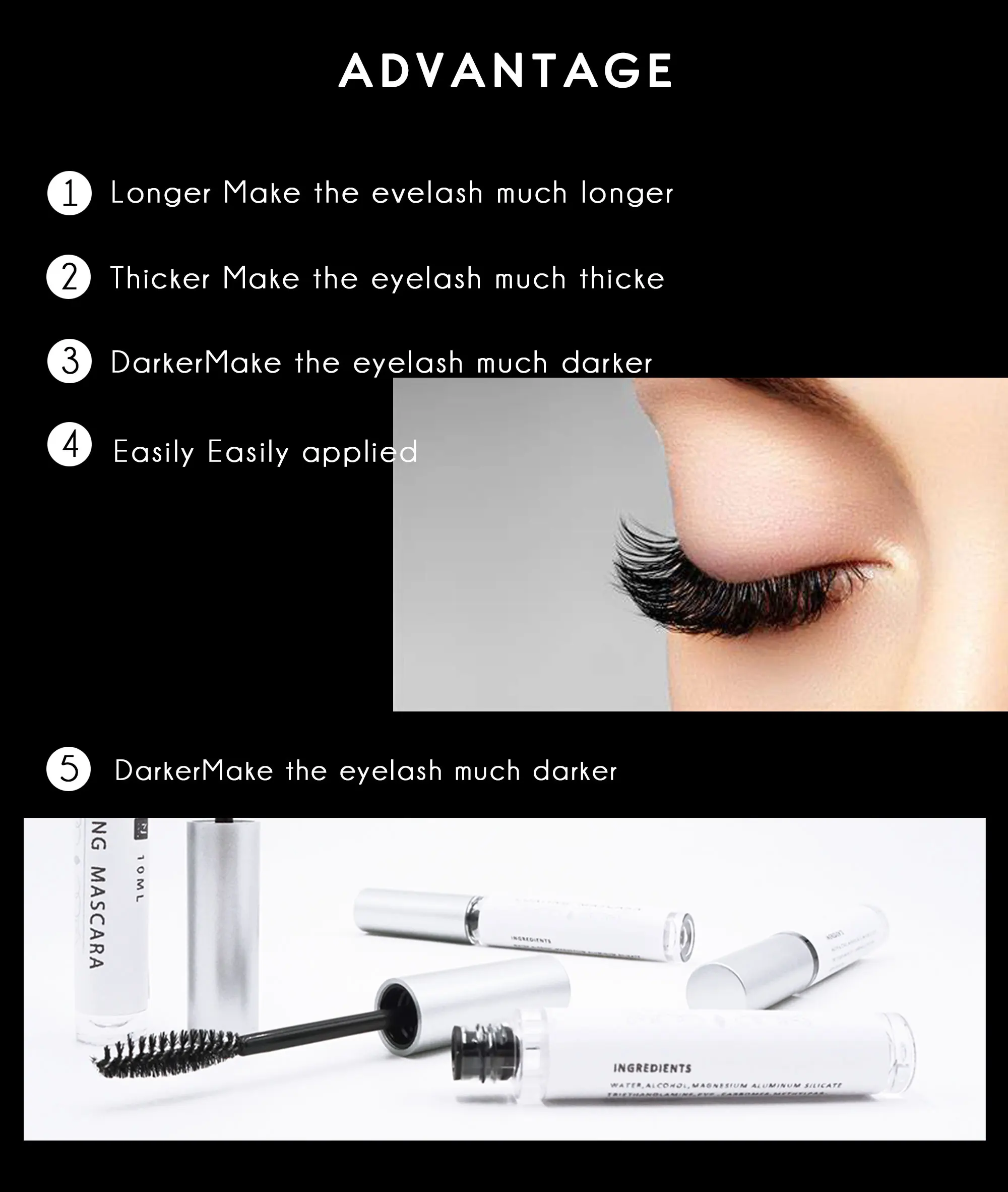 10 мл тушь для ресниц инструмент наращивания индивидуальный защитный герметик