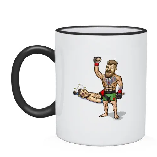 Кружка двухцветная Конор Макгрегор победил Хабиба|Кружки| |