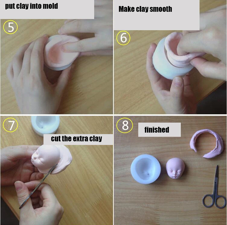 3D формы из силикона милые детские для лица DIY дизайн помадка торт аниме