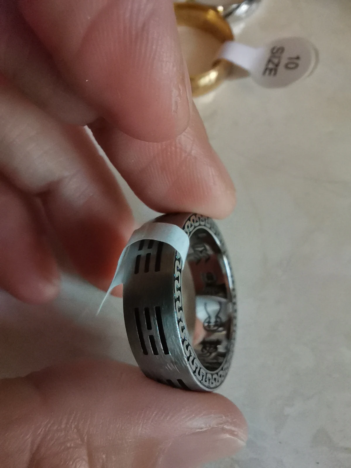 Китайское буддистское Писание вращающееся кольцо на санскрите из нержавеющей