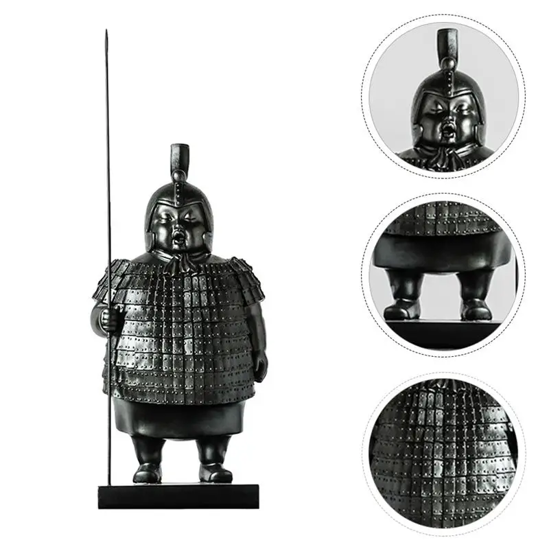 

1 Pc Durable Portable Lightweight Terracotta Warriors Statue Desktop Adornment for Office Shop
