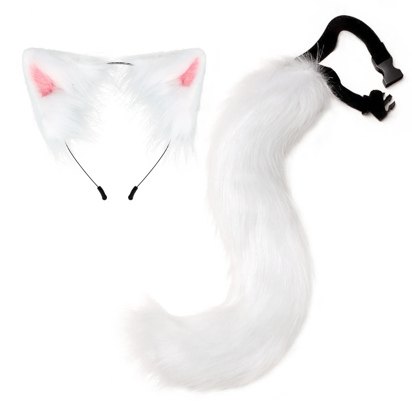 

Halloween Party Imitation Fox Tail Hair Band Plush Lolita Cute Anime Party Maid Cosplay Costume Adjustable Ears