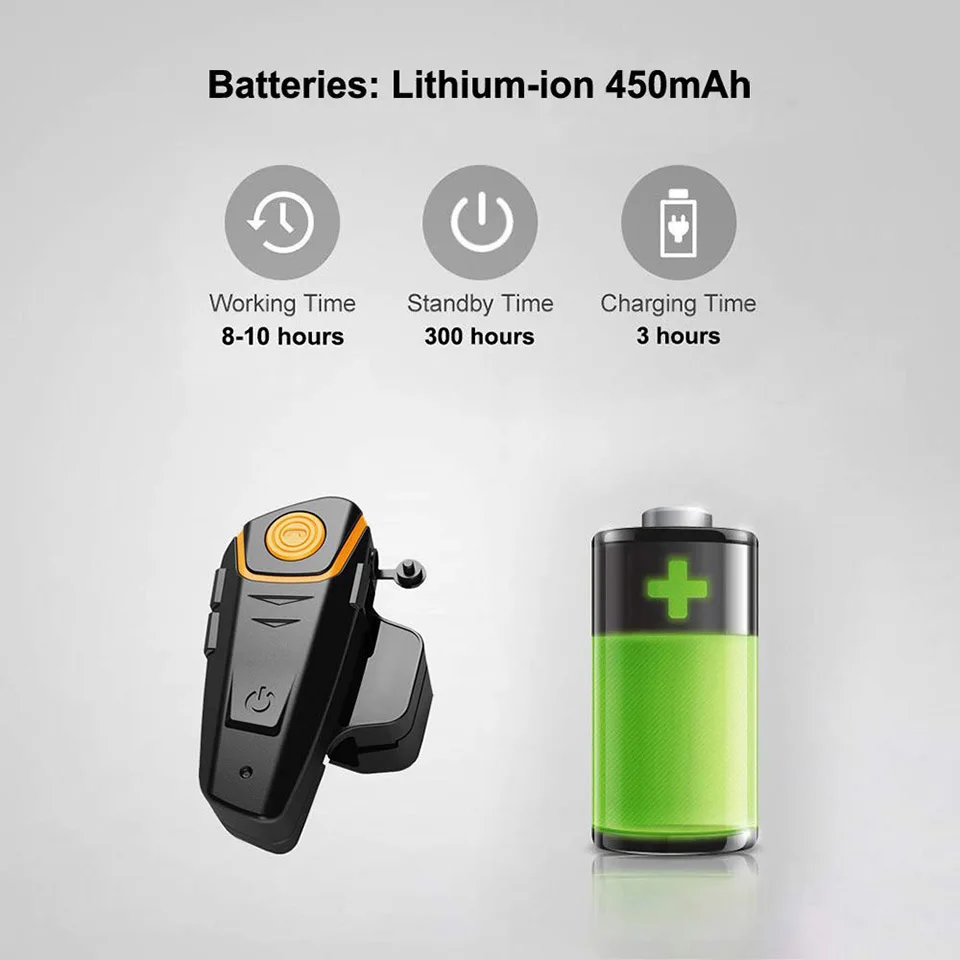 Bluetooth гарнитура для мотоциклетного шлема водонепроницаемая с микрофоном