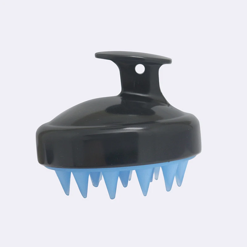 Черный Spa Hair Brush Silicone Shampoo Bursh For Home Women Wide Tooth Comb Hair Washing Comb Scalp Massage Slimming Soft Brush Head - Цвет: Черный