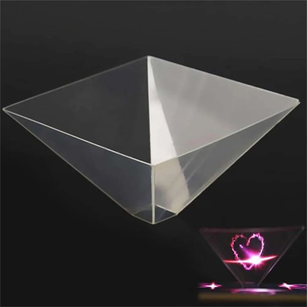 

2.76 * 2.76 * 1.57 Inch Mobile Phone Simple Holographic Projector Projection Film 3D Hologram Pyramid Magic Projection