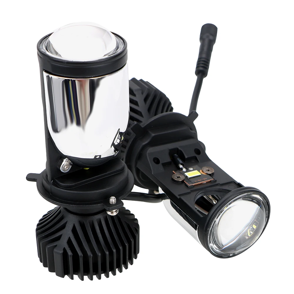 

Automobiles Lamp Conversion Kit H4 LED Mini Projector Lens Hi/Lo Beam Headlight 12V 24V 90W/Pair Canbus H4 LED Car Light Bulb