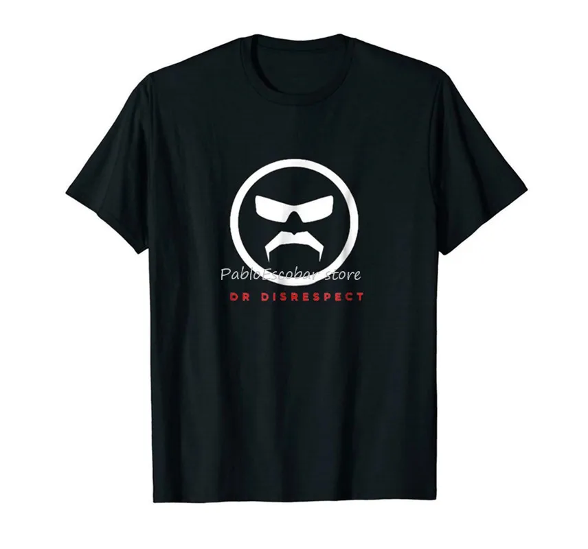 

Dr. Disrespect Black T-Shirt 4XL 5XL Full-Figured Tee Shirt men summer tshirt male tee-shirt 4XL 5XL drop shipping