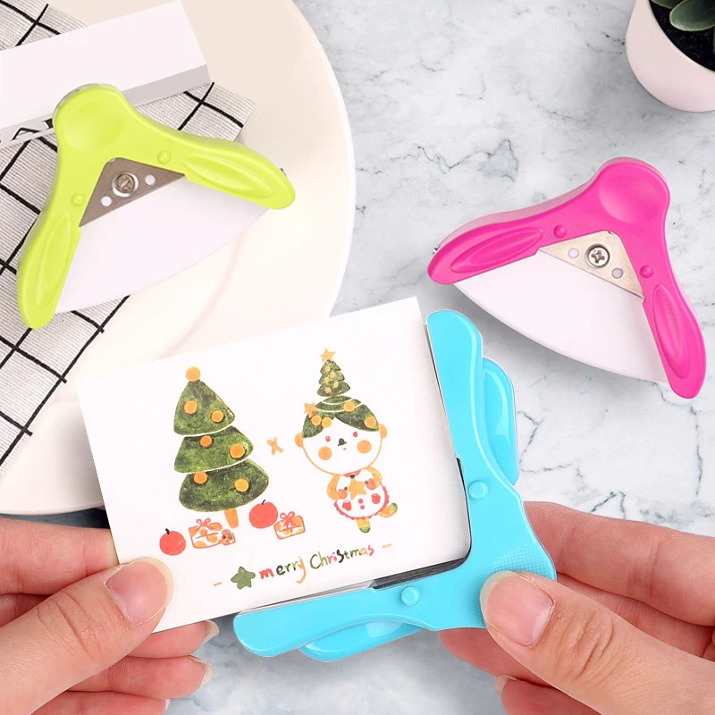 Металлический угловой круглый плоский Дырокол R5 5 мм ID фото карточки бумаги