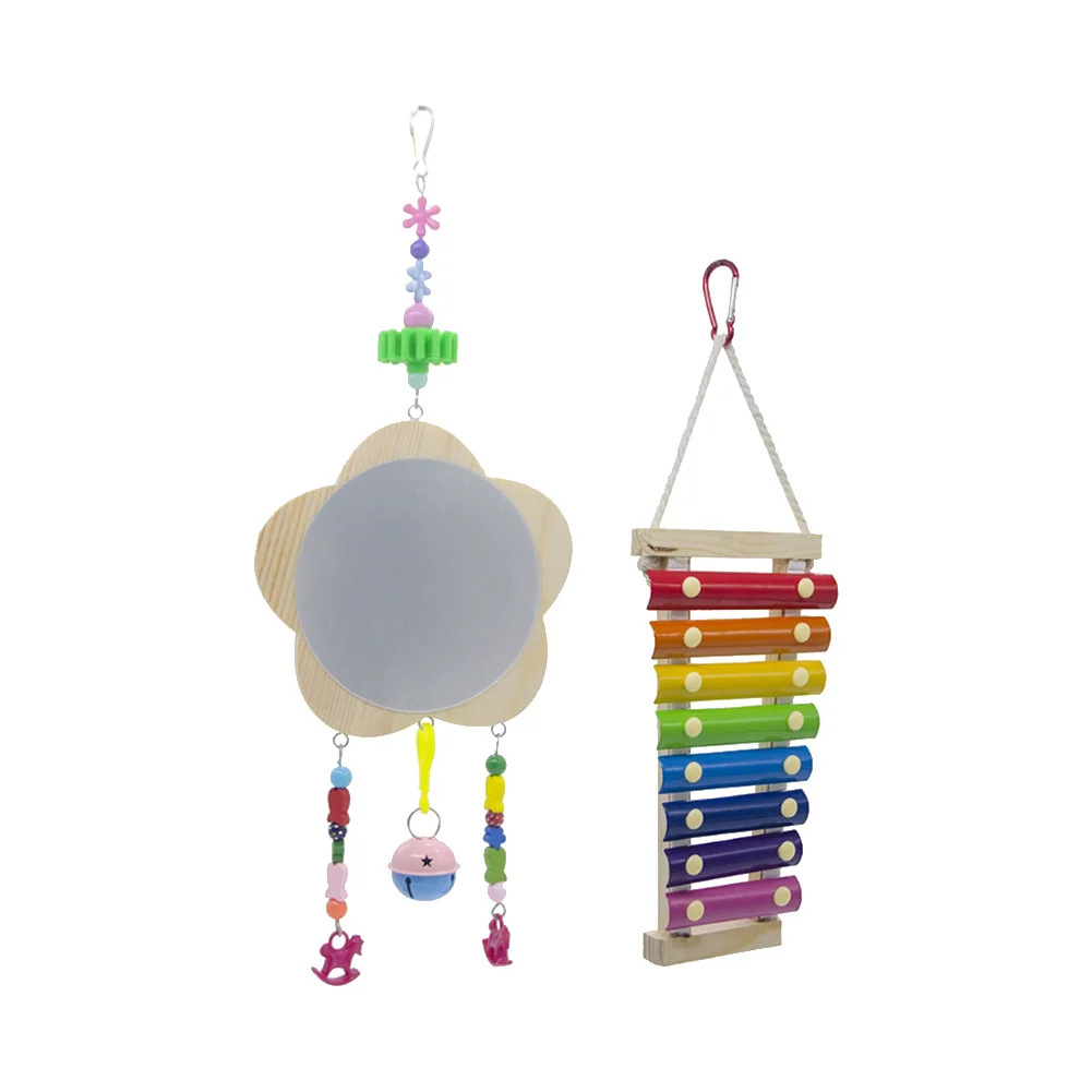 Клетка для птиц игрушки попугаев красочные качели подвесные со звуком цветущей