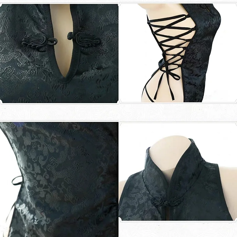 Жаккардовое Бандажное платье с разрезом пикантное традиционное китайское