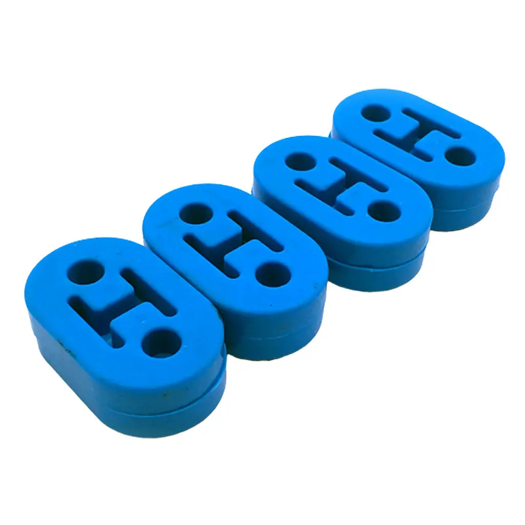 

4pcs Universal Silicone Exhaust Muffler Short Hangers For Car, Blue 12mm- 1/2"