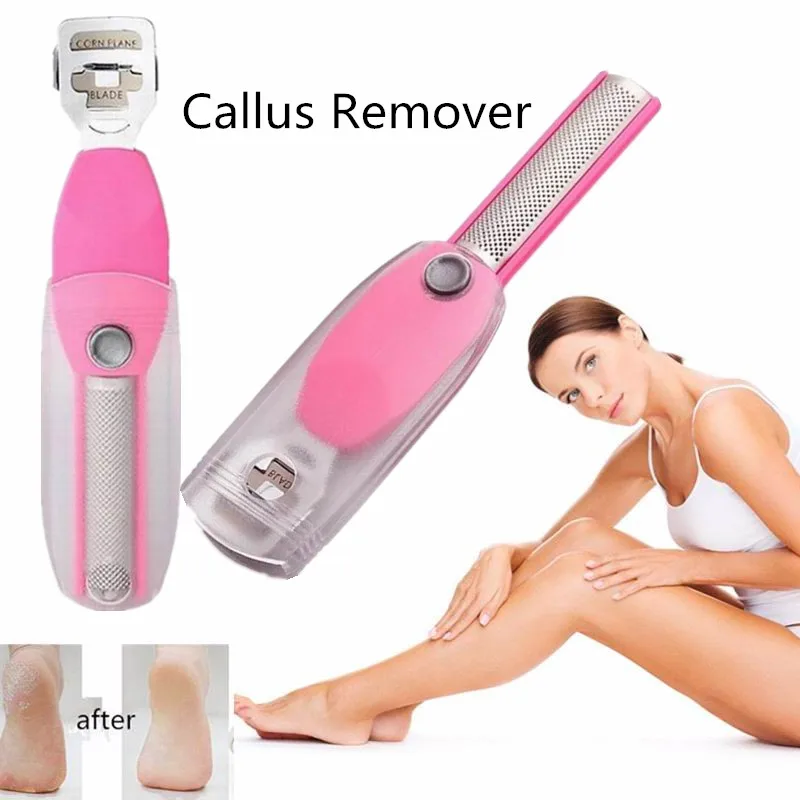 

Double Head Home Dead Skin Removable Blades Plastic Pink Handle Foot Rasp Callus Remover Pedicure Feet Care Tools